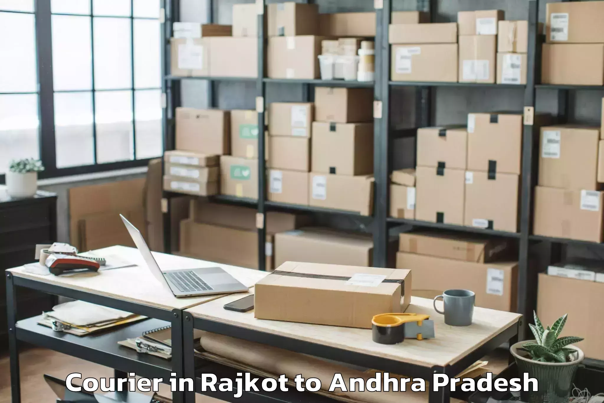 Easy Rajkot to Santhanuthala Padu Courier Booking